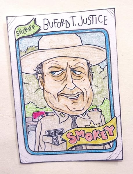 Image of Original pencil artwork—Sheriff Buford T. Justice