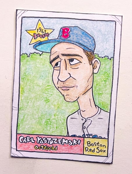Image of Original pencil artwork—Carl Yastrzemski, 1961