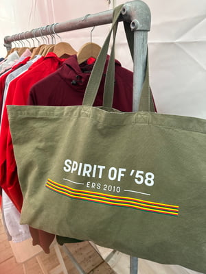 Image of Spirit of 58 Oversized Tote Bag in three colours 
