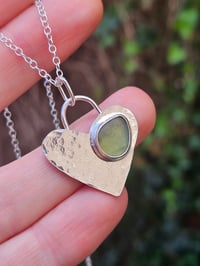 Image 2 of Ready to ship! Seaglass Heart Necklace 