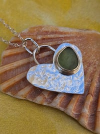 Image 6 of Ready to ship! Seaglass Heart Necklace 