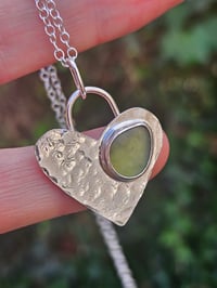 Image 4 of Ready to ship! Seaglass Heart Necklace 