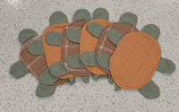 Image 1 of Floor Turtle - Fall Themed