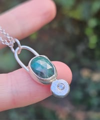 Image 14 of Ready to ship! Emerald & Cubic Zirconia Necklace 