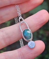 Image 7 of Ready to ship! Emerald & Cubic Zirconia Necklace 