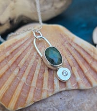 Image 3 of Ready to ship! Emerald & Cubic Zirconia Necklace 
