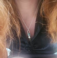 Image 12 of Ready to ship! Emerald & Cubic Zirconia Necklace 