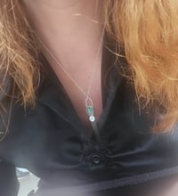 Image 16 of Ready to ship! Emerald & Cubic Zirconia Necklace 