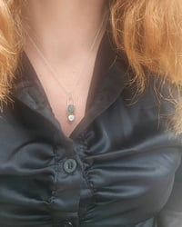 Image 8 of Ready to ship! Emerald & Cubic Zirconia Necklace 