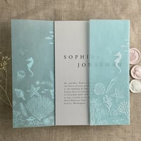 Image 5 of under the sea seascape printed vellum wrap for 5x7 cards PACK of 10