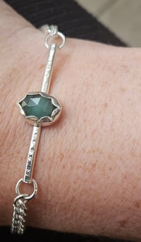 Image 5 of Ready to ship! Sterling Silver & Emerald Bracelet 