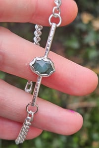 Image 2 of Ready to ship! Sterling Silver & Emerald Bracelet 