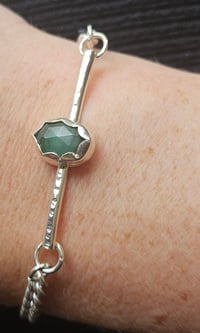 Image 7 of Ready to ship! Sterling Silver & Emerald Bracelet 