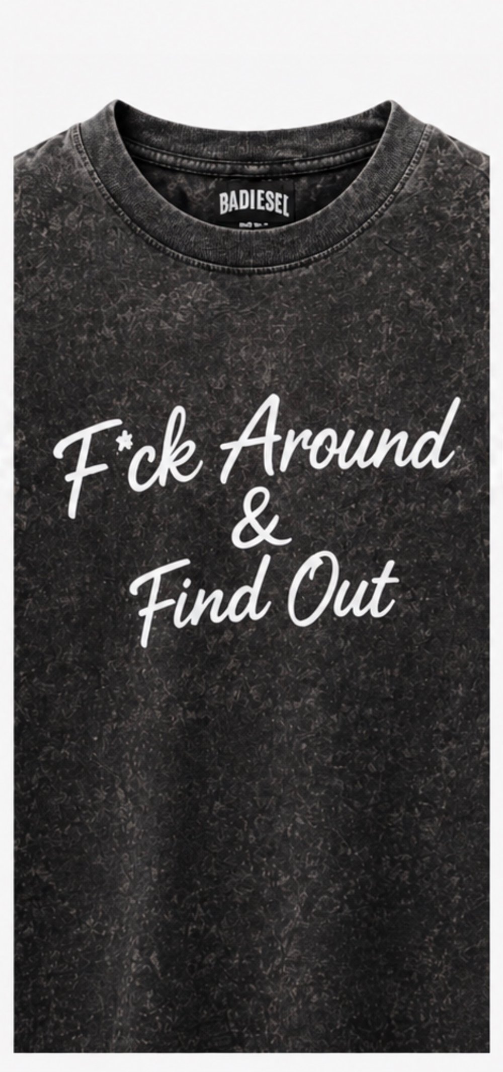 Image of F*ck around & find out washed tee brown 