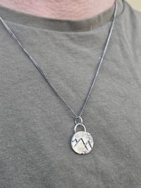 Image 19 of Ready to ship! Mens Mountain Necklace 