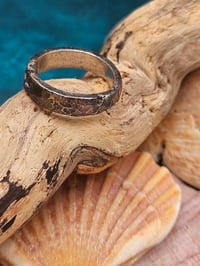 Image 1 of Ready to ship! Sandcast Sterling Silver Ring with organic texture - UK ring size O or US size 7.5 