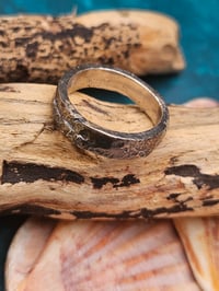 Image 3 of Ready to ship! Sandcast Sterling Silver Ring with organic texture - UK ring size O or US size 7.5 