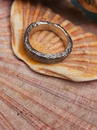 Image 5 of Ready to ship! Sandcast Sterling Silver Ring with organic texture - UK ring size O or US size 7.5 