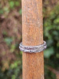 Image 8 of Ready to ship! Sandcast Sterling Silver Ring with organic texture - UK ring size O or US size 7.5 