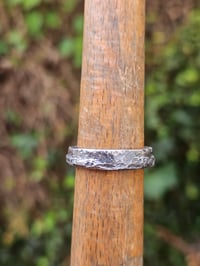 Image 9 of Ready to ship! Sandcast Sterling Silver Ring with organic texture - UK ring size O or US size 7.5 