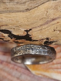 Image 2 of Ready to ship! Sandcast Sterling Silver Ring with organic texture - UK ring size O or US size 7.5 