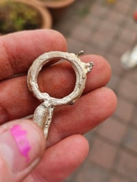 Image 12 of Ready to ship! Sandcast Sterling Silver Ring with organic texture - UK ring size O or US size 7.5 