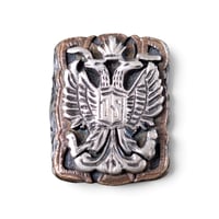 Image 2 of Vintage Silver Double-Headed Eagle 'Casa Prieto' Souvenir Ring, c. 1940s