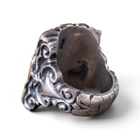 Image 4 of Vintage Silver Double-Headed Eagle 'Casa Prieto' Souvenir Ring, c. 1940s