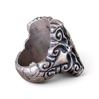 Image 5 of Vintage Silver Double-Headed Eagle 'Casa Prieto' Souvenir Ring, c. 1940s