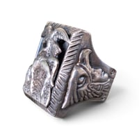 Image 3 of Vintage Massive Silver Sacrifice Souvenir Ring, c. 1940s