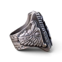 Image 5 of Vintage Massive Silver Sacrifice Souvenir Ring, c. 1940s