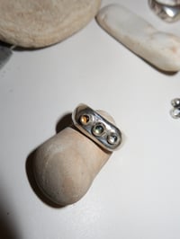 3 stone floie signet | citrine, peridot, aquamarine 