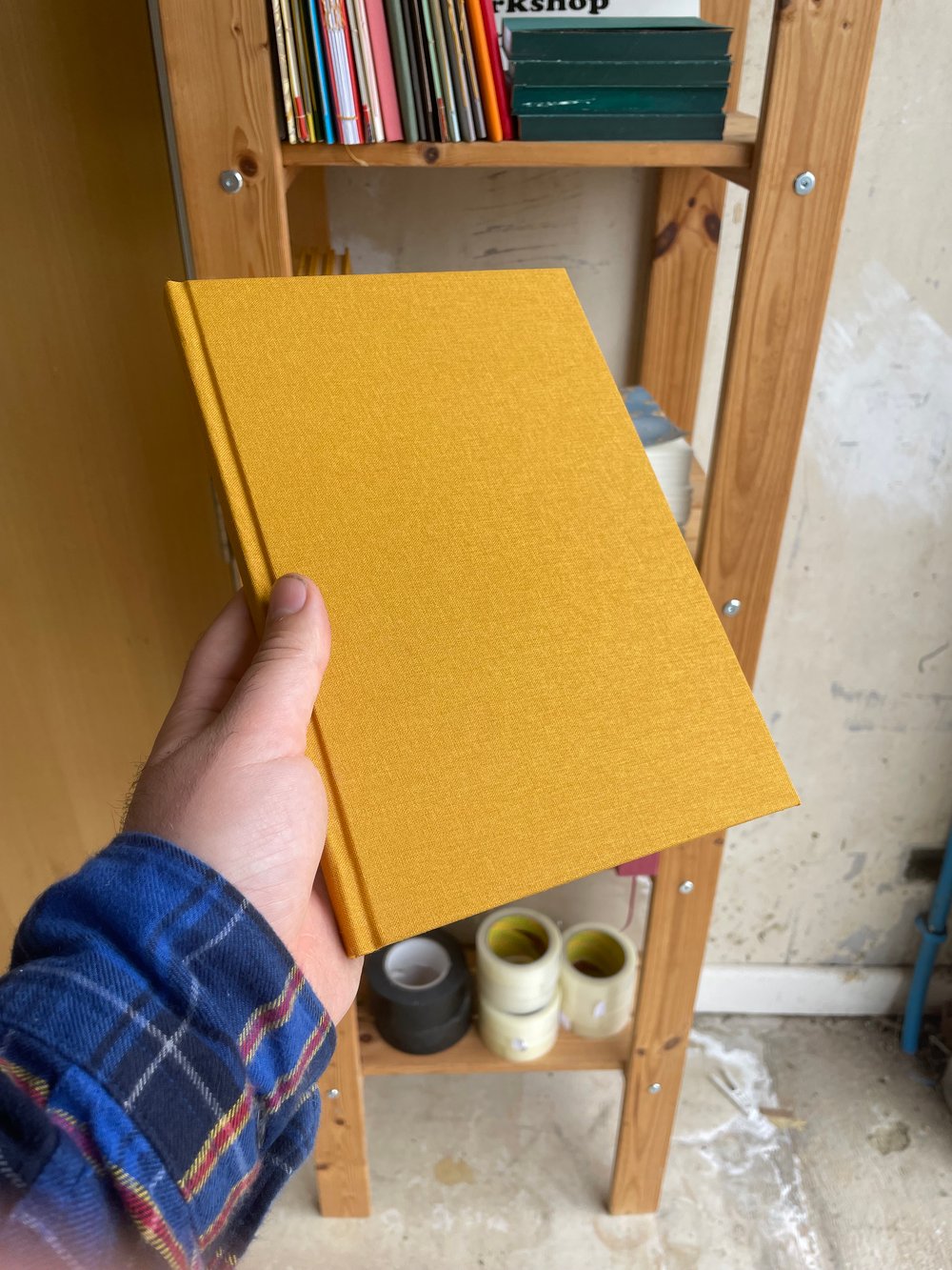 Yellow B5 plain notebook 