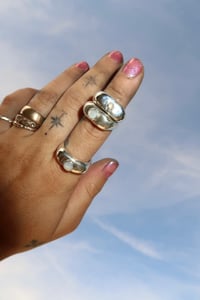 Image 2 of floie signet | mother of pearl, moonstone 