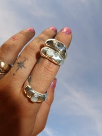 Image 1 of floie signet | mother of pearl, moonstone 