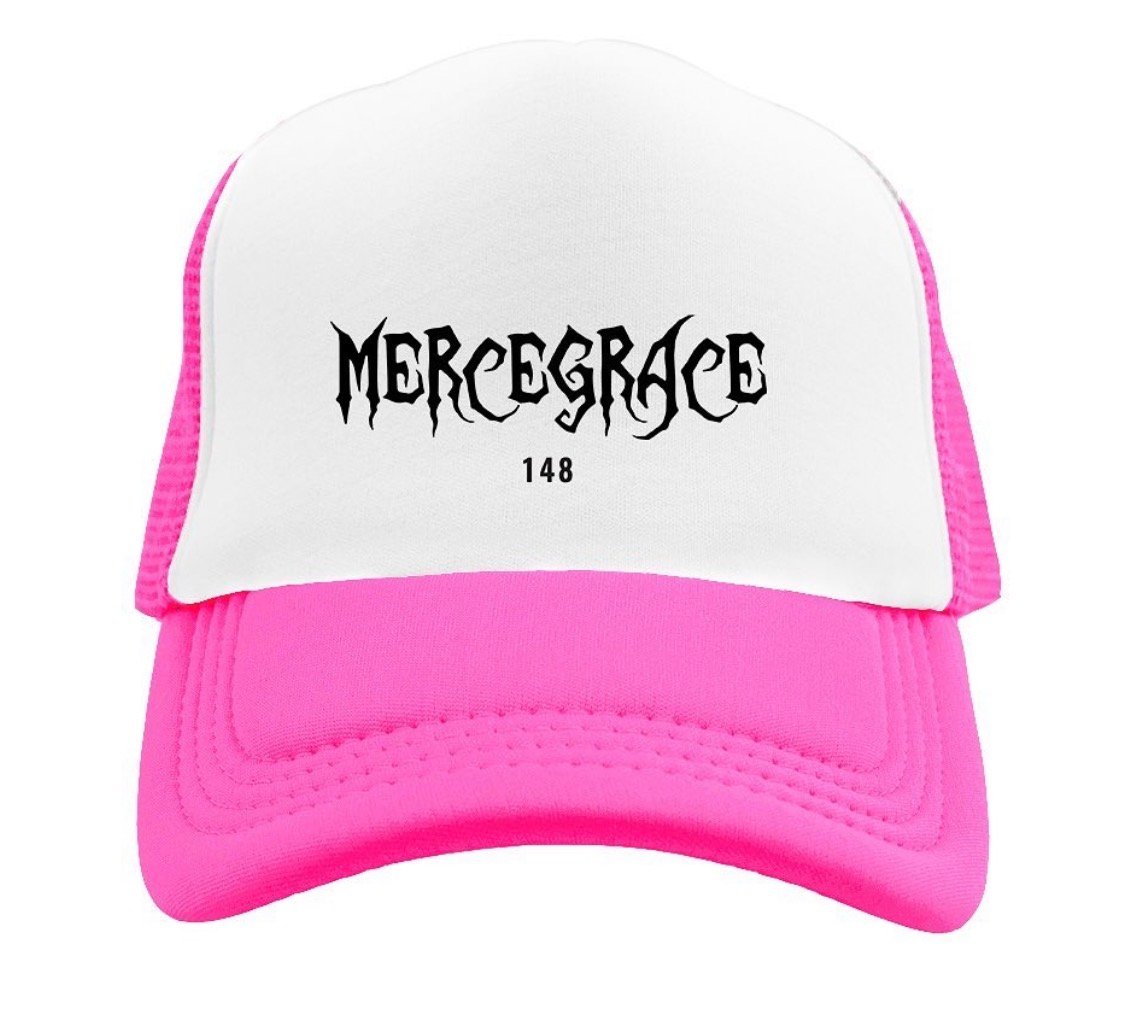 Image of pink/white trucker hat