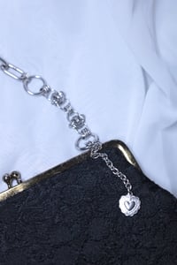 Image 3 of Handbag black with heart charm