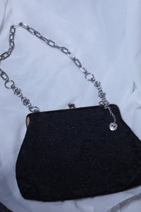 Image 1 of Handbag black with heart charm