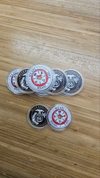 Image 2 of Custom Printed 40mm Challenge coins (set of 10 silver) 