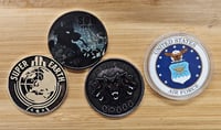 Image 1 of Custom Printed 40mm Challenge coins (set of 10 silver) 