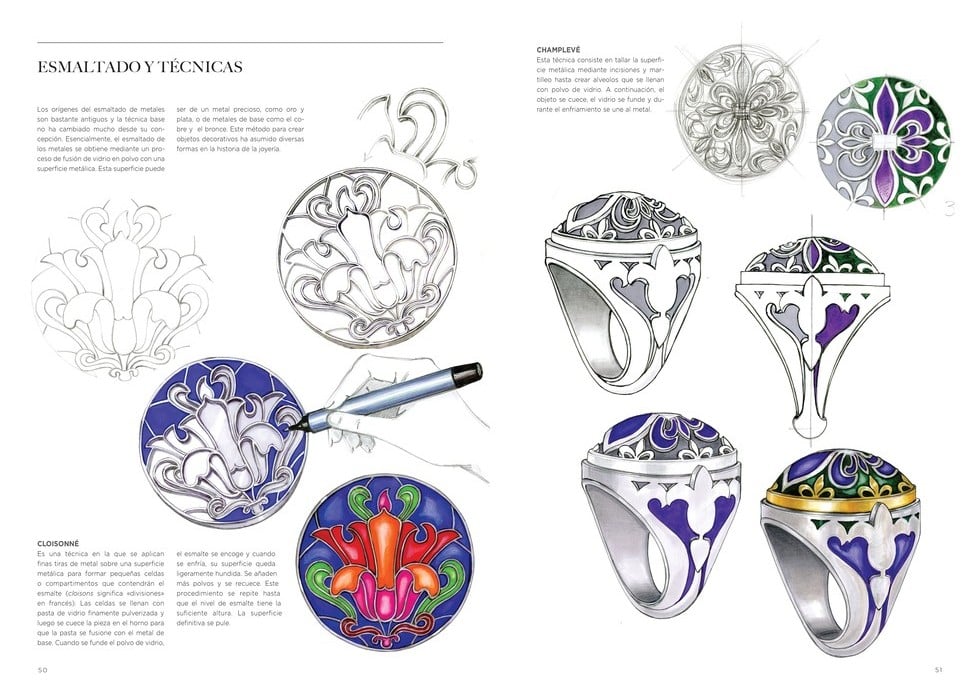 Image of DISEÑO DE JOYAS Técnicas y métodos de dibujo e ilustración profesionales vol. 1.