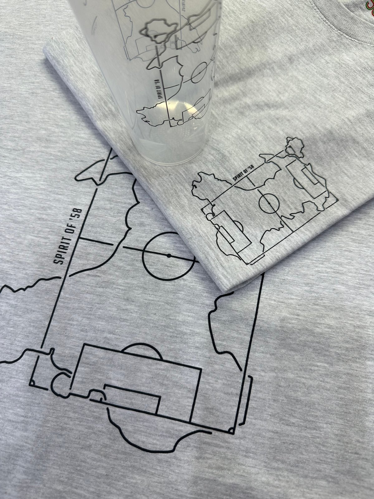 Image of ‘Cymru Football Nation’ T  Shirt in Heather Grey