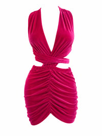 Image 1 of Velvet Tie Dress