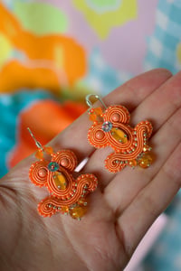 Image 3 of Miracle Earrings - Tangerine - Fermoirs Argent 925
