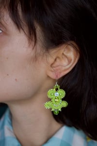 Image 1 of Miracle Earrings - Chartreuse - Fermoirs Argent 925