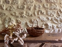 Image 2 of Petit panier artisanal ancien en osier - décoration campagne 