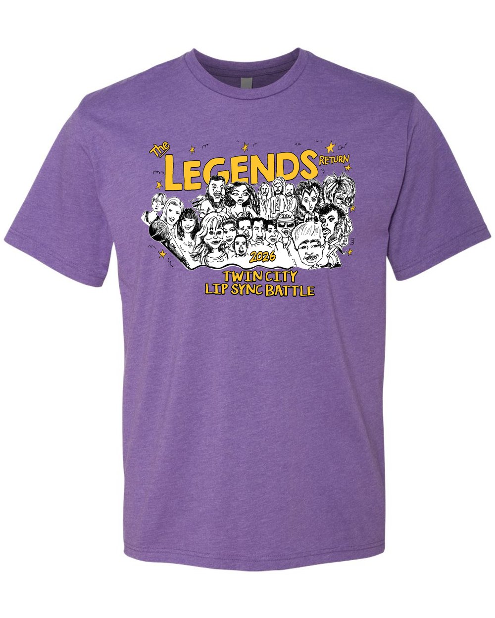Image of ADULT Twin City Lip Sync Legends Return Official Tee- Pre Order