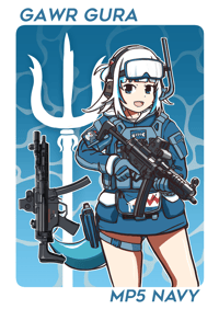 Gura MP5 Navy Art Print