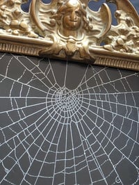 Image 4 of Beautiful Brass ornate vintage frame with real preserved web