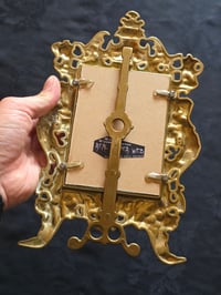 Image 5 of Beautiful Brass ornate vintage frame with real preserved web